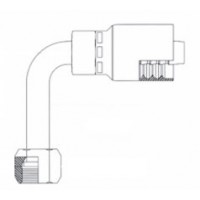 1/4 X 1/4 O-ring Face Seal Female 90 Long 1/4 X 1/4 O-ring Face Seal Female 90 Long